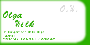 olga wilk business card